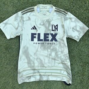 Adidas LAFC Cream and Black Jersey